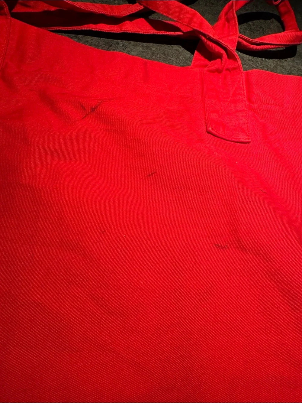 Esprit Bright Red Canvas Tote White Logo 80’s 90’s Gen X Millennials